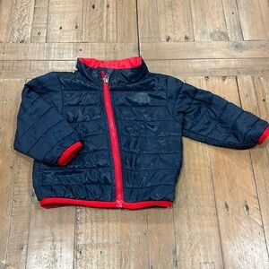 The north face navy 550 fill puffer coat